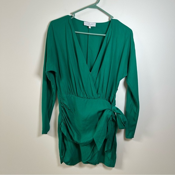 L'Academie The Lorriana Mini Dress Green Small - Picture 5 of 16